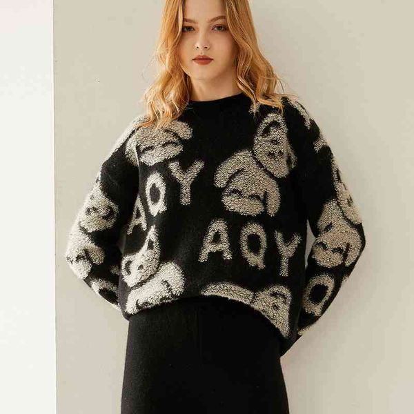 

women's sweaters cashmere sweater thickened fashion cardigan suit winter 0vui, White;black