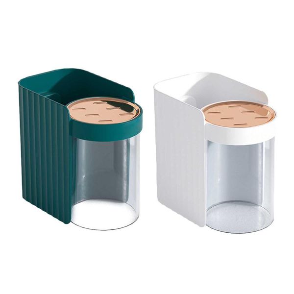 

toothbrush holders wall & toothpaste holder organizer with 1 rinsing cup punch-hanging bathroom storage