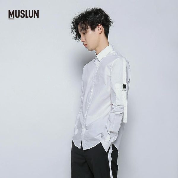 

s-5xl 2021 men's clothing gd hair stylist fashion leisure individual metal elements shirt male plus size singer costumes casual shirts, White;black