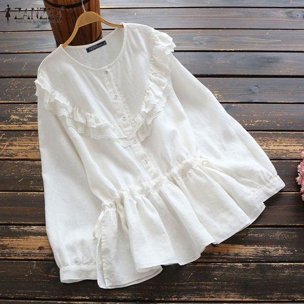 

blouses elegant solid shirts women's lace crochet blouses 2021 casual long sleeve blusas female high waist plus size tunic, White