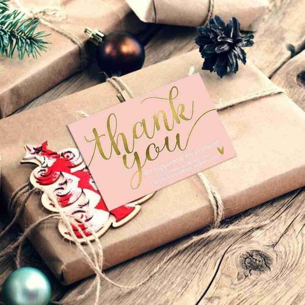 

greeting cards 50 sheets/pack thank you for supporting my small business thanks appreciation card cardstock o2q6