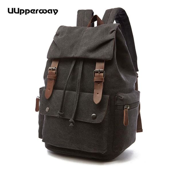 

backpack casual women canvas large girls college student school bag for teenage travel drawstring notebook bagpack