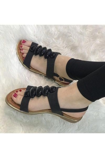 

sandals women's black orthopedic 20 y120