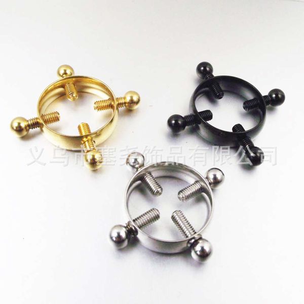 

stainless steel fashion fun jewelry puncture screw false round