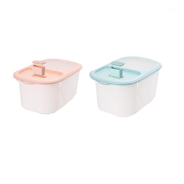 

storage bottles & jars plastic 10kg rice box sealed moisture-proof large capacity grain flour container kitchen