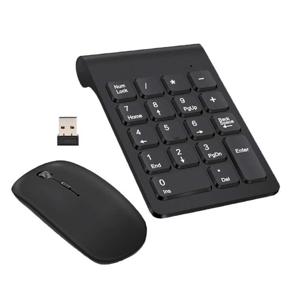

2.4ghz 18 keys wireless numeric keypad number keyboard and optical mouse mini digital pad combos