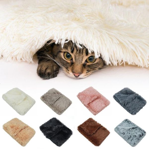 

kennels & pens dog cat animal fluffy plush blanket double layer pet mattress pad puppy sleep cover washable