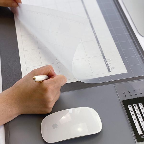

mouse pads & wrist rests pvc + pu easy to clean pad, multifunctional desklaplarge calendar manager