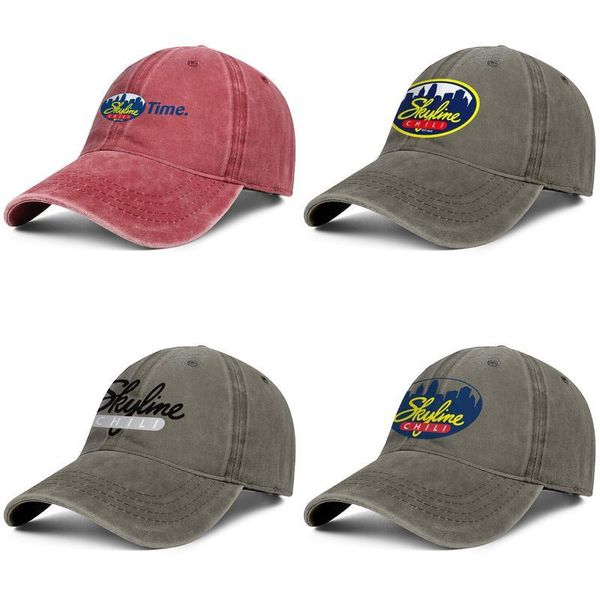 

stylish skyline chili logo denim baseball cap cool personalized hats logo 1949, Blue;gray