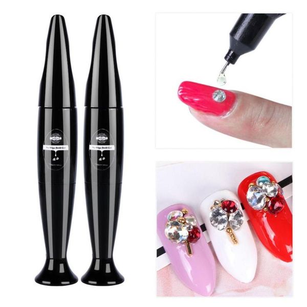 

nail gel 10ml art glue strong adhesive no wipe for rhinestones jewelry beads cured by led & uv lamp, Red;pink