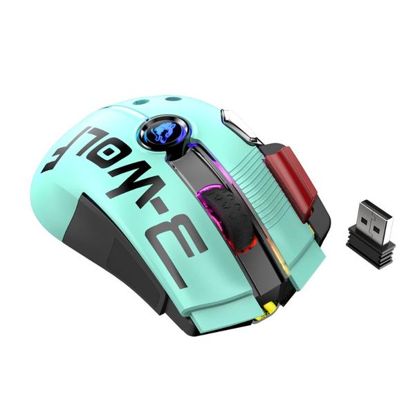 

mice wireless gaming mouse 2.4ghz + wired connection type-c rgb 800-12000dpi macro programming led backlit ergonomic