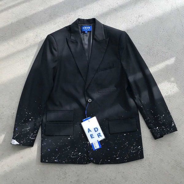 

men's suits & blazers casual adherer female blazer 1:1 release paint splash irregular design outerwear 2021 grip error jacket within ta, White;black