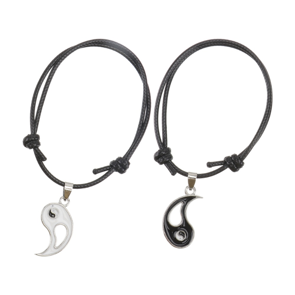 

charm bracelets 1 pair of trendy chic creative design for couples (black), Golden;silver