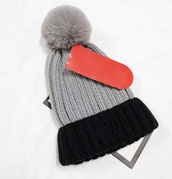 

wholesale winter caps hats women and men beanies with real raccoon fur pompoms warm girl cap snapback pompon beanie 6823, Blue;gray