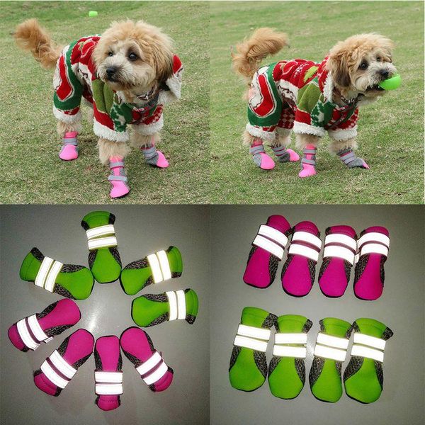 

dog apparel pet puppy shoes reflective at night comfortable special boots for dogs