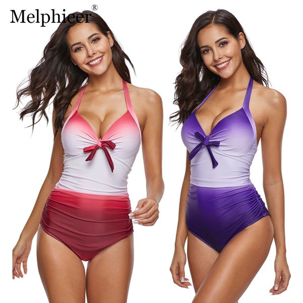 

high ne swimwear women tankini bikini set 2021 halter one piece swimsuit bow knot bathing suit red baless monokini newby