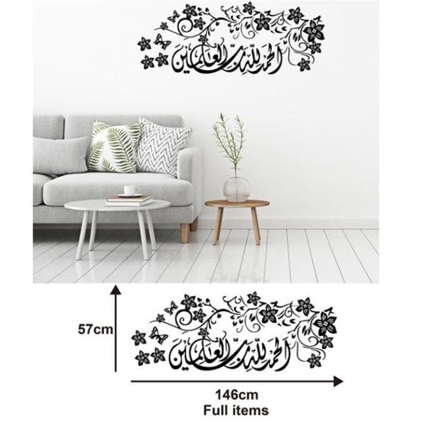 

wall stickers 57x146cm exquisite flower decals for home living room bedroom office