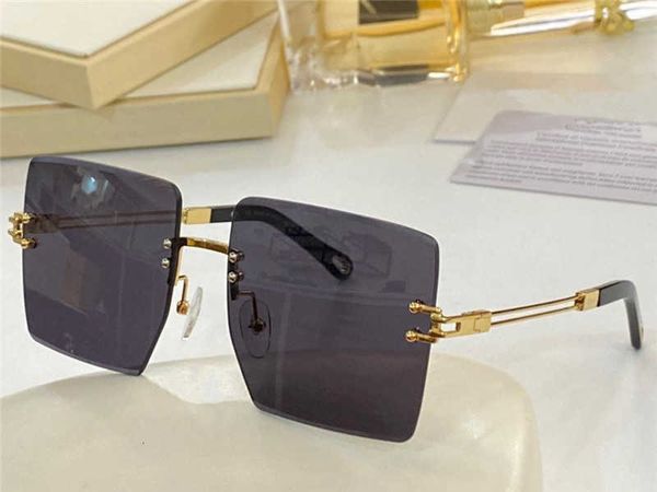 

293 new fashion sunglasses with uv protection for women vintage square frameless popular come with case classic sunglasses, White;black