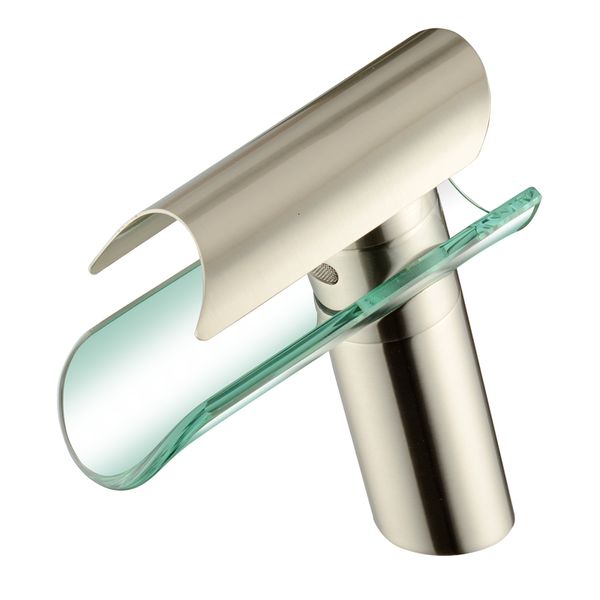 

bathroom sink faucets modern waterfall brushed nickel glass basin mix tap lh-8022n uooq