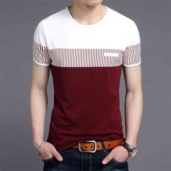 Magliette di marca di moda Mens O Collo Estate coreana Top Street Style Tendenze Magliette a maniche corte di grado superiore Abbigliamento uomo 210706