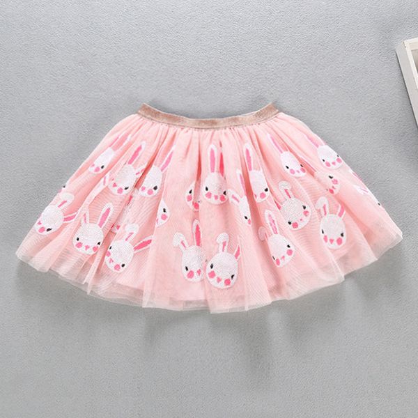 Bebek Tutu Etek Bebek Kız Sequins Pembe Tavşan Gökkuşağı S Prenses Parti Bale Dansı 210429