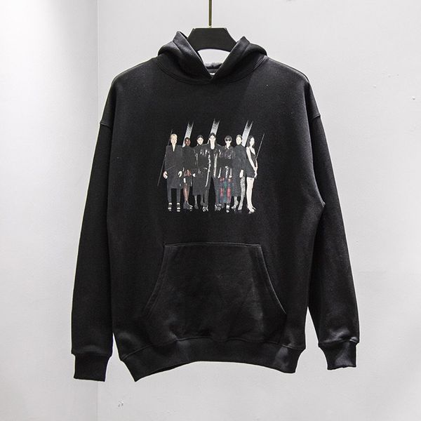 

luxury brand hoodie the band fashion men women stylist pullover hooded sweatshirt s winter coats p prin, Black