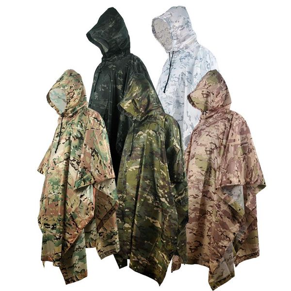 

hunting sets lightweight impermeable rain poncho camo raincoats backpack camouflage coat cycling climbing hiking travel cover