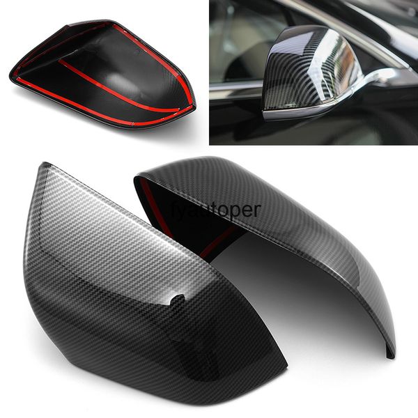 New Model3 Car Side Mirror Cover per Tesla 3 2021 Accessori ABS Fibra di carbonio Tre