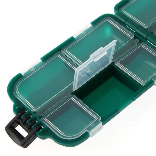 

compartments mini storage box fishing tackle bait spoon hook gadget accessories