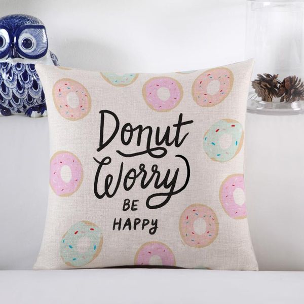 

pillow case home 10 kinds of printed cotton linen decorative office throw cover