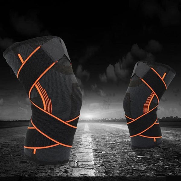 

elbow & knee pads pain relief support brace protector belt basketball, mountaineering, football, etc running basketball, Black;gray