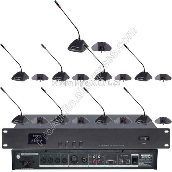

pro 1 host chairman 16 delegate high-end wired conference microphone system classical mic for meeting room microphones