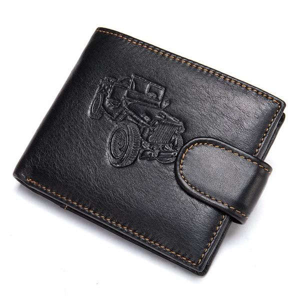 

car print genuine leather mens wallet small money purses quality design zipper short coin purse thin credit&id holder, Red;black