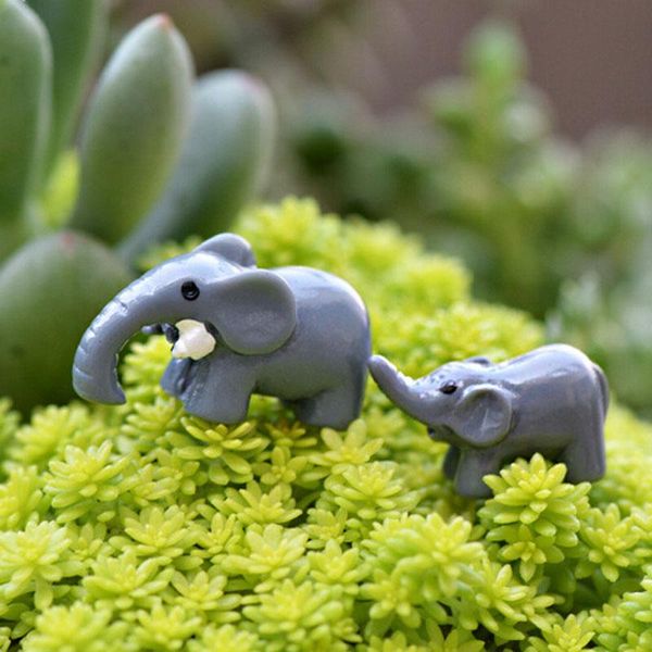 

decorative objects & figurines elephant mother set animal miniature fairy garden home houses decoration mini craft micro landscaping decor d