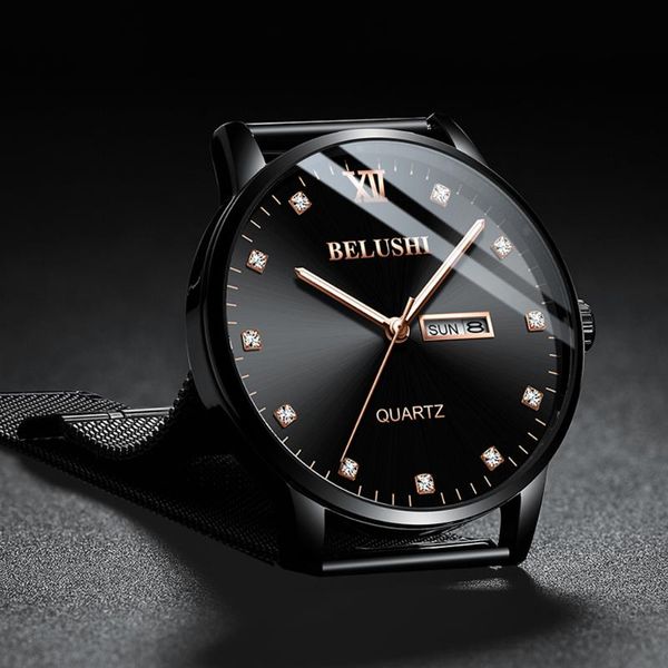 

wristwatches fashion watches men sport quartz wrist watch business reloj hombre leather band mesh strap casual waterproof relogio masculino, Slivery;brown