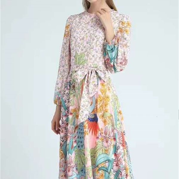 

dresses est fashion long autumn designer women elegant little floral print phonix patterns long sleeve beautiful, Black;gray