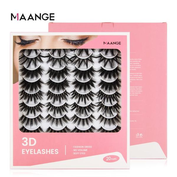 

false eyelashes maange 20pairs 3d dramatic volume fake lashes makeup extension tool kit
