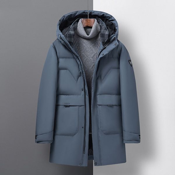 

down men's hooded middle-aged casual et, cold and warm, winter, 2021, Black