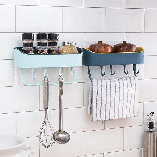 

bathroom shelves kitchen wall mounted punch storage display organizer hooks