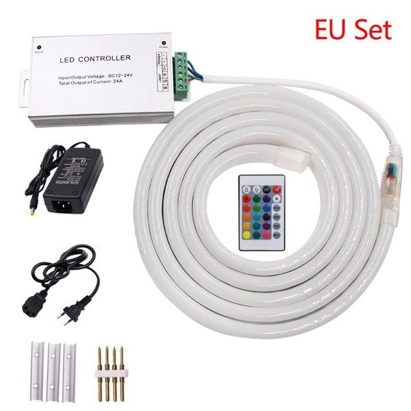 

strips 2835 led strip neon light dc12v rgb rope outdoor waterproof sign ribbon with 24key controller
