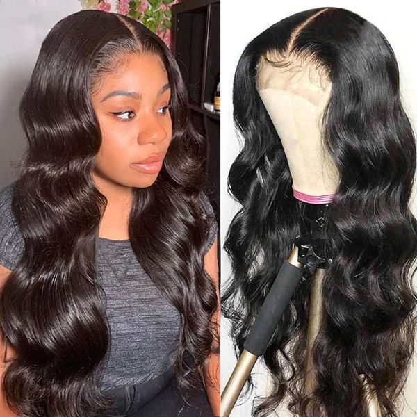 

lx brand deep part body wave lace wigs deep part synthetic lace front wig glueless lace front wig for women cosplayfactory direct, Black