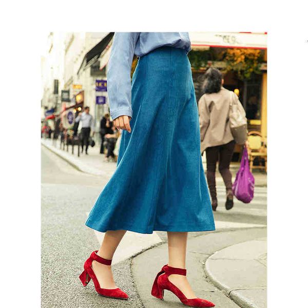 

skirts skirt spring autumn high waist literature vintage hongkong style leisure all-match a-line skirt jube, Black