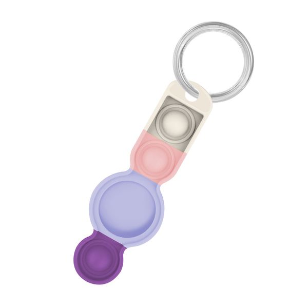 Silikonhülle für Apple Airtags Schlüsselanhänger Anti-verlorene Tracker-Hülse Reliver Stress Pop It Toys Push Bubble Schutzhülle 20 TEILE/LOS