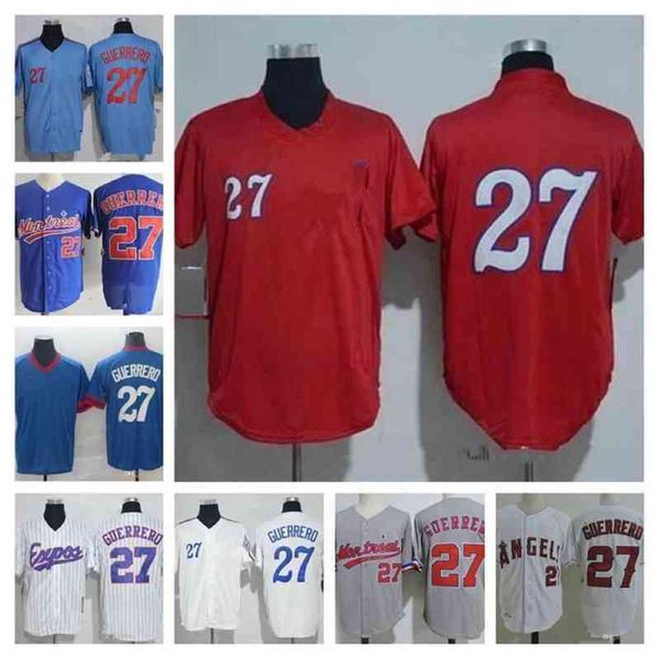 

baseball hall of fame montreal expos #27 vladimir guerrero jersey mens women youth 1982 vintage mesh bp 2004 retro kids shirts jerseys, Black