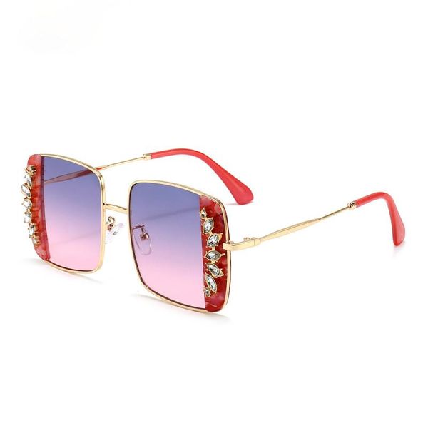 

sunglasses 2021 crystal diamond square women designer vintage stylish sun glasses for ladies uv400, White;black