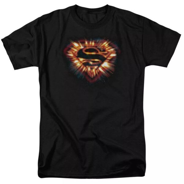 

superman space burst shield t-shirt dc comics sizes s-3x new, White;black