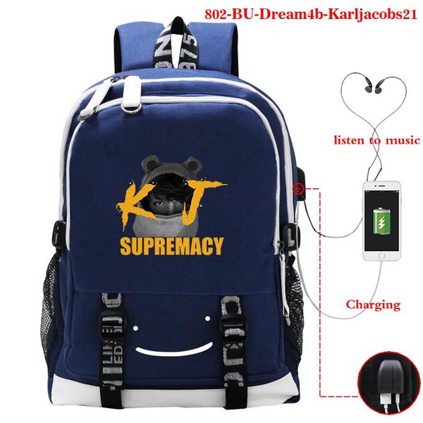 

backpack dream team canvas travel bag teenage school bookbag boys girls mochila usb charge laprucksack