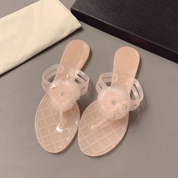 

slipper 2021 summer fashion jelly flower beach bathroom flat comfortable size 35-40 high-quality women's shoes, Black