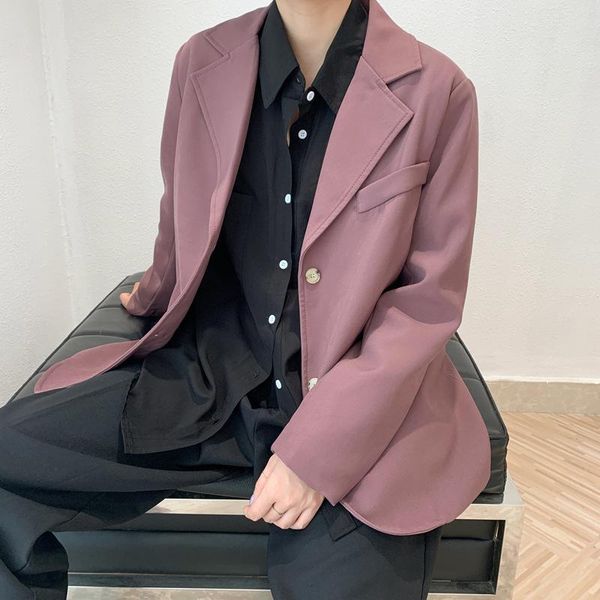 

women's suits & blazers korean purple blazer female loose casual single-breasted notched collar long sleeve spring autumn 2021 women ap, White;black