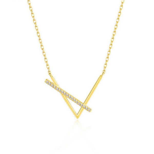 

pendant necklaces geometric necklace women's design cool wind korean version net red clavicle chain simple jewelry women, Silver